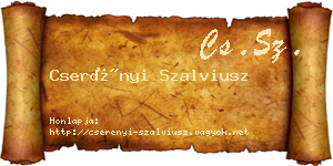 Cserényi Szalviusz névjegykártya